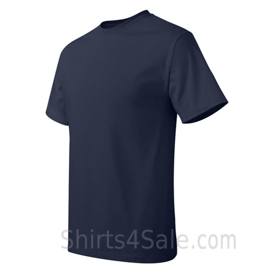 navy neck tag-free men's t shirt side view
