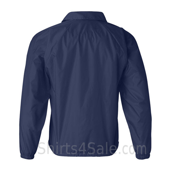 navy water resistant coach's jacket