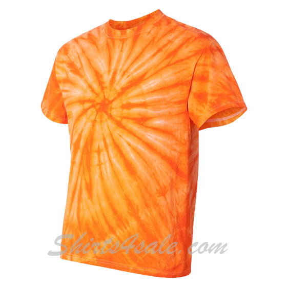 Orange Cyclone Pinwheel Short Sleeve T-Shirt side view