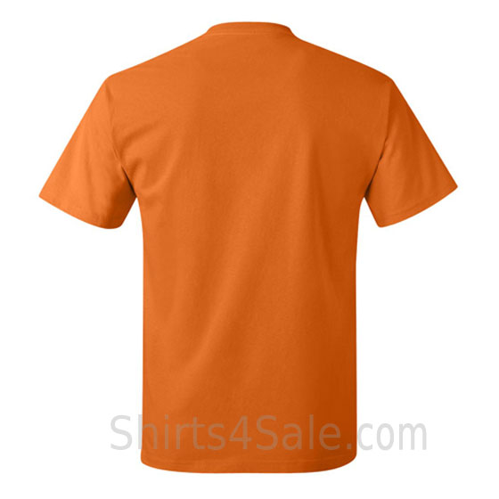 orange neck tag-free men's t shirt back view