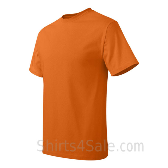 orange neck tag-free men's t shirt side view