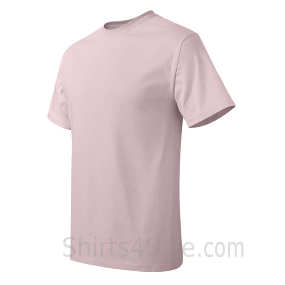 pale pink neck tag-free men's t shirt side view