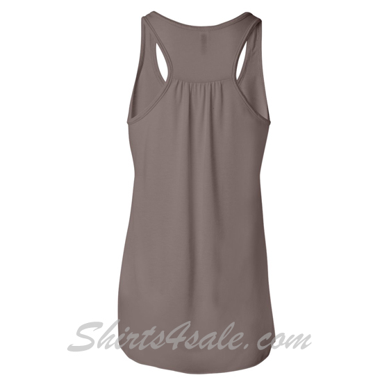 Pebble Brown Ladies' Flowy Racerback Tank back view