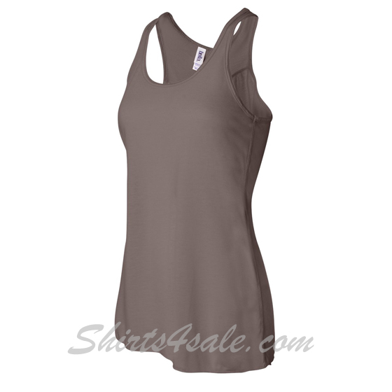 Pebble Brown Ladies' Flowy Racerback Tank side view