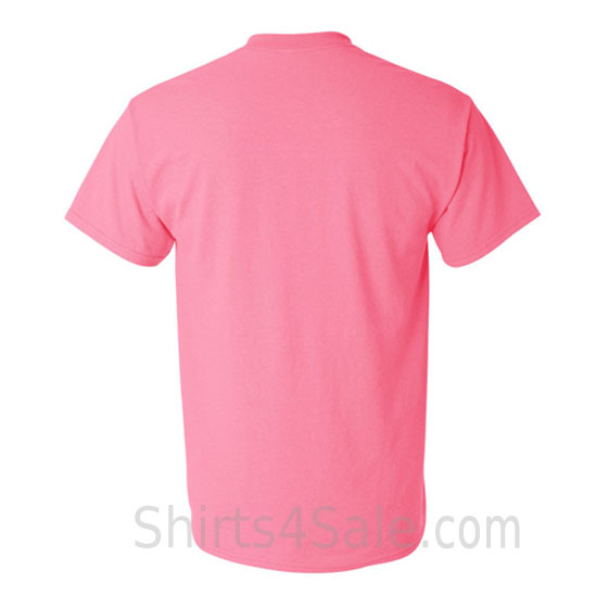 pink cotton mens t shirt back view