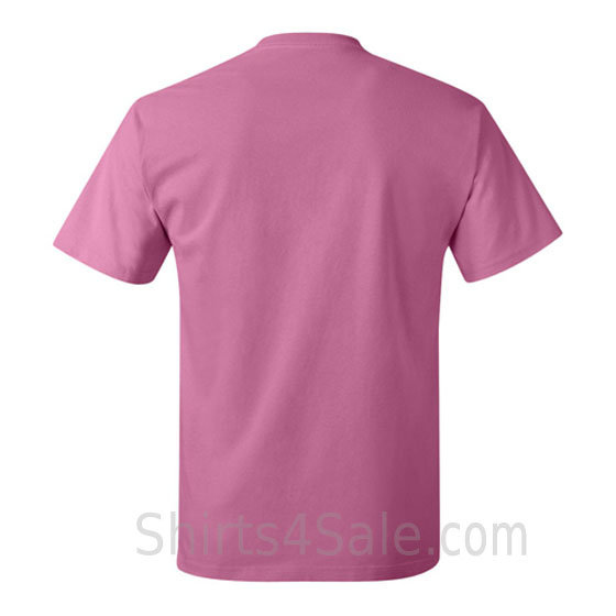pink neck tag-free men's t shirt back view