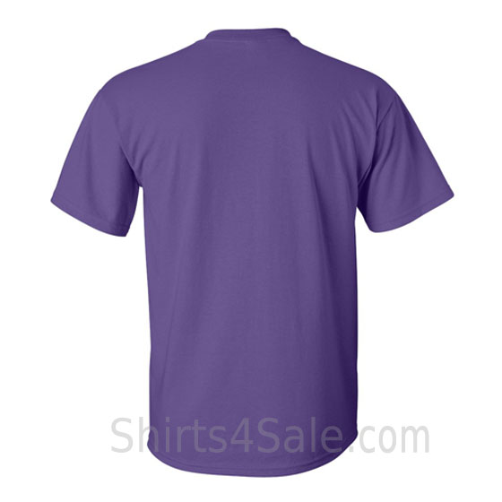 purple cotton mens t shirt back view
