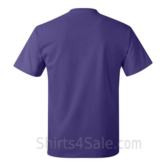 purple neck tag-free men's t shirt back view