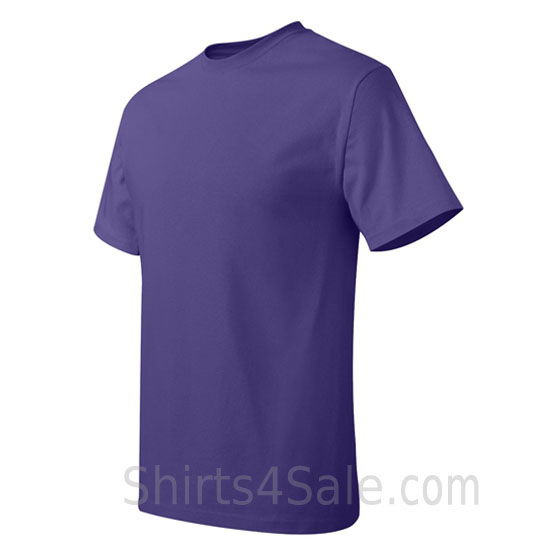 purple neck tag-free men's t shirt side view