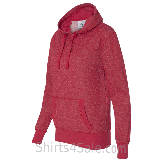 Ladies' Glitter French Terry Hooded Pullover side view