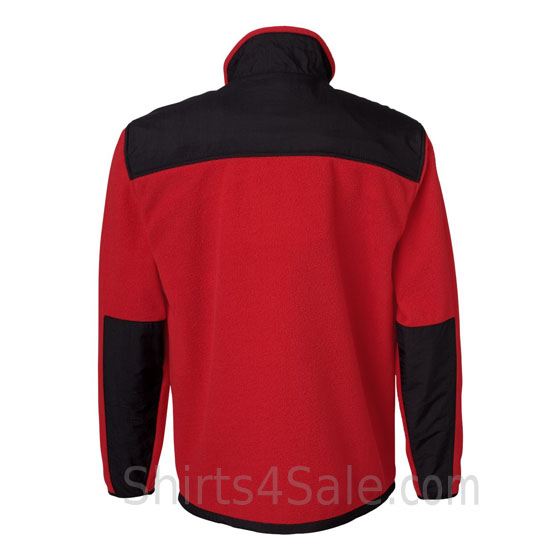 Red Black Weatherproof Therma Fleece Full-Zip Jacket back view