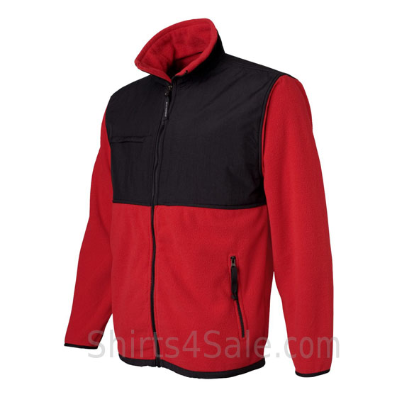 Red Black Weatherproof Therma Fleece Full-Zip Jacket side view