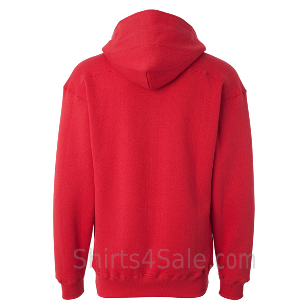 red hooded top