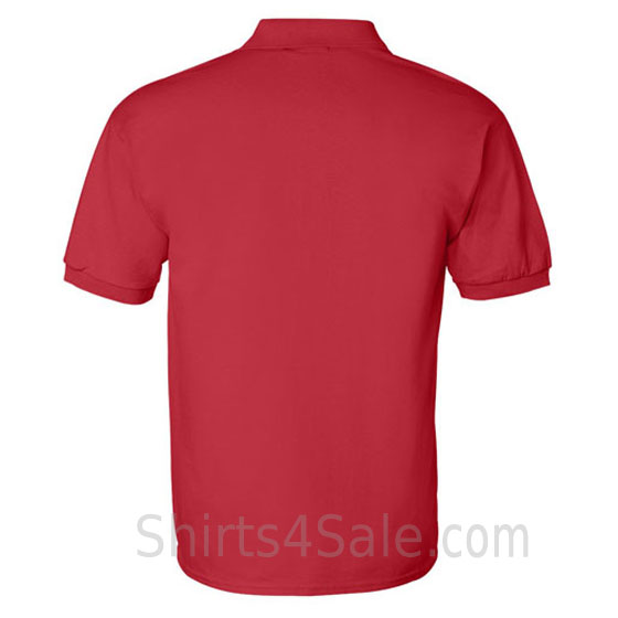red ultra cotton jersey mens sport polo shirt back