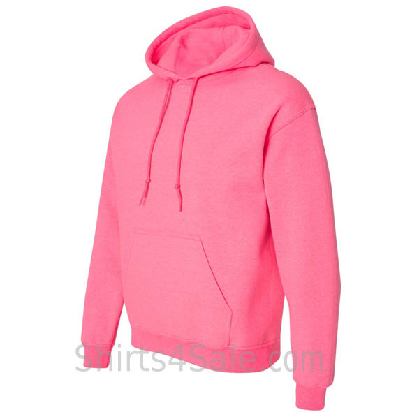 pink Heavy Blend Hooded Sweatshirt side view