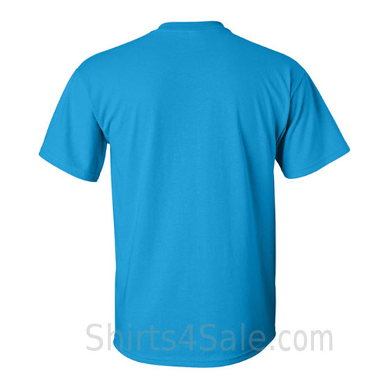 sky blue cotton mens t shirt back view