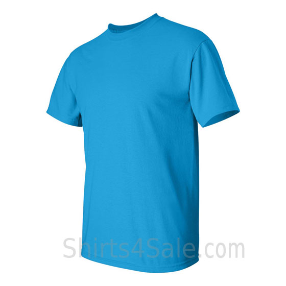 sky blue cotton mens t shirt side view