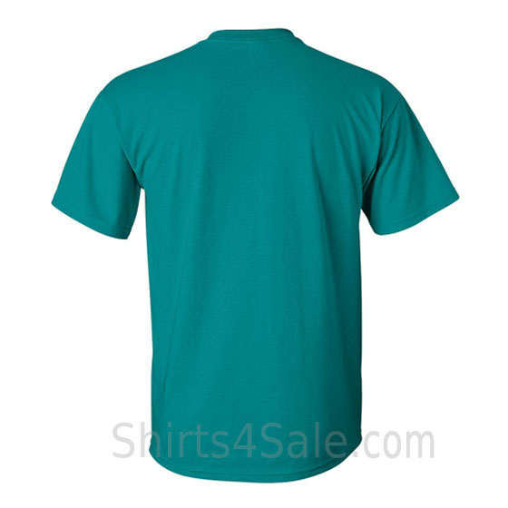 teal cotton mens t shirt back view