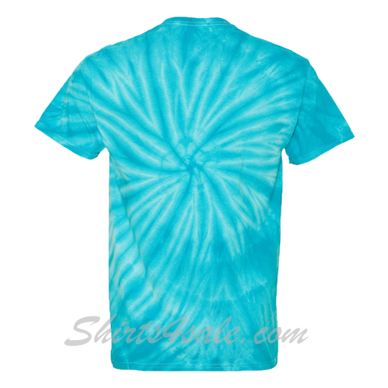 Turquoise Cyclone Pinwheel Short Sleeve T-Shirt back view