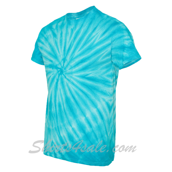 Turquoise Cyclone Pinwheel Short Sleeve T-Shirt side view