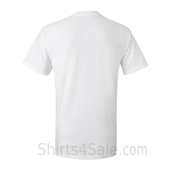 white cotton mens t shirt back view