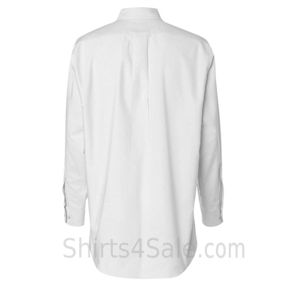 white long sleeve Oxford dress shirt back view