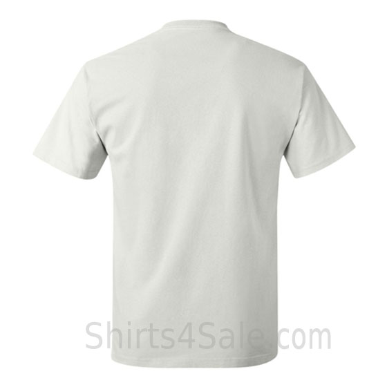white neck tag-free men's t shirt back view