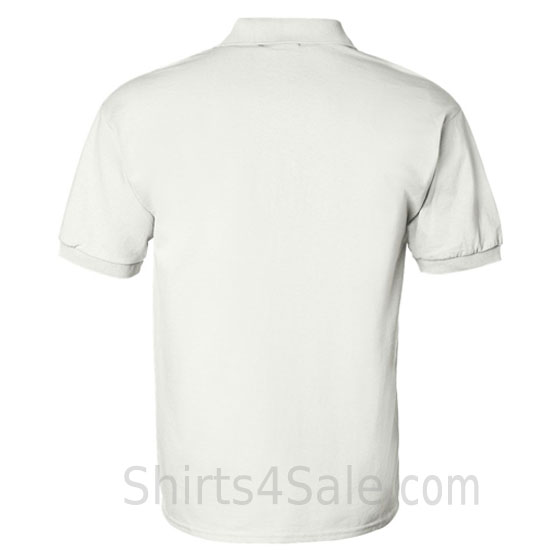 white ultra cotton jersey mens sport polo shirt back